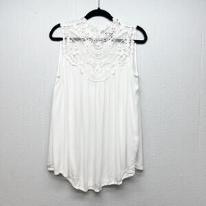 Torrid Crochet Mesh Gauzy White Top Womens 1X Relaxed Angelcore Boho Beachy
